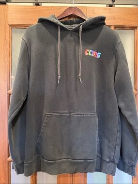 Converse Black Crewneck Hoodie with Colorful CONS Logo